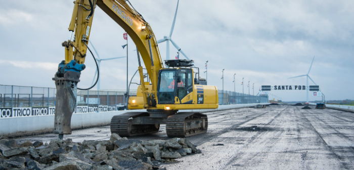 Santa pod, circuit news, surface, concrete, drag racing,