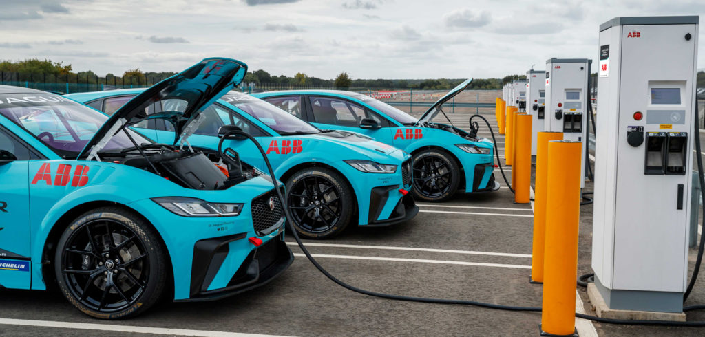 Jaguar I-Pace eTrophy Series forms charging partnership with ABB